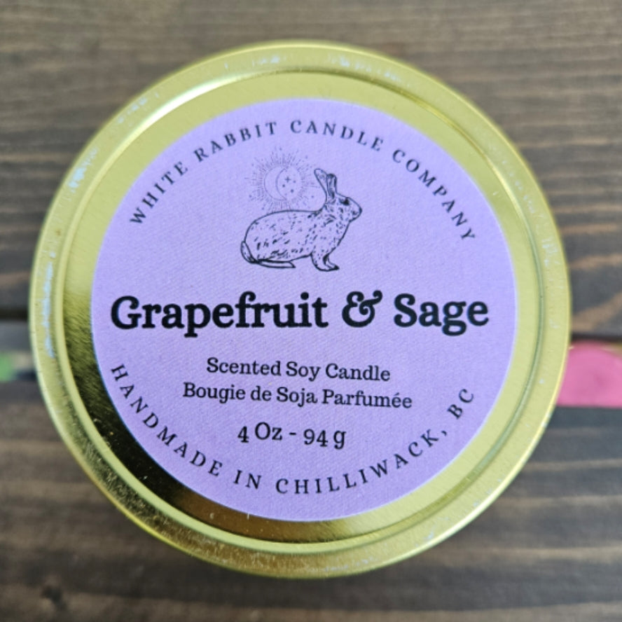 Grapefruit & Sage Soy Candle