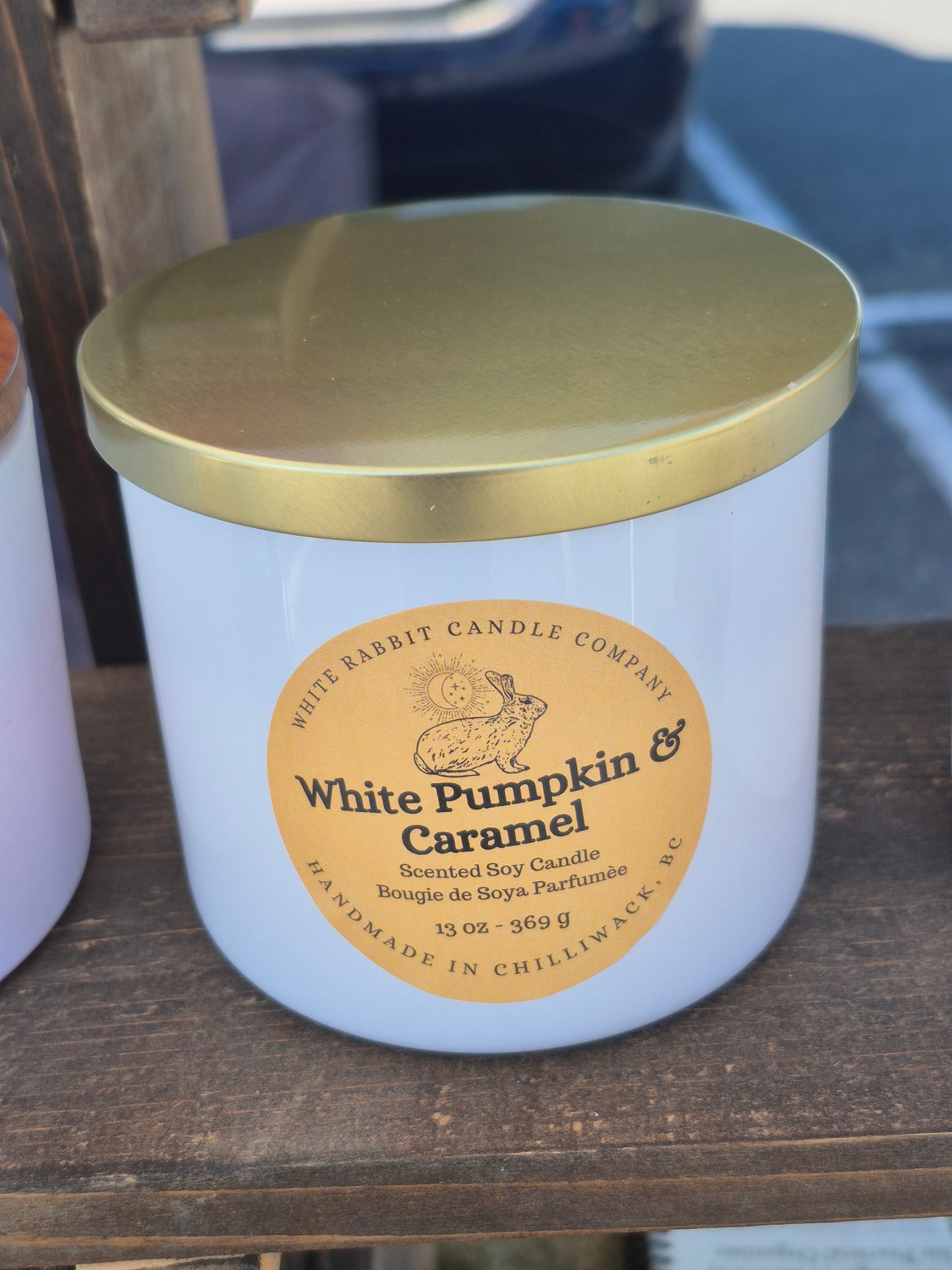 White Pumpkin & Caramel All Natural Soy Wax Candle