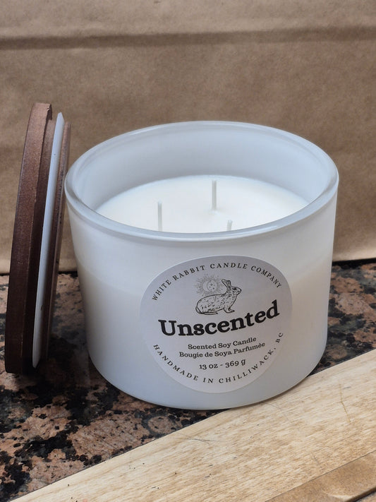 Unscented All Natural Soy Wax Candle