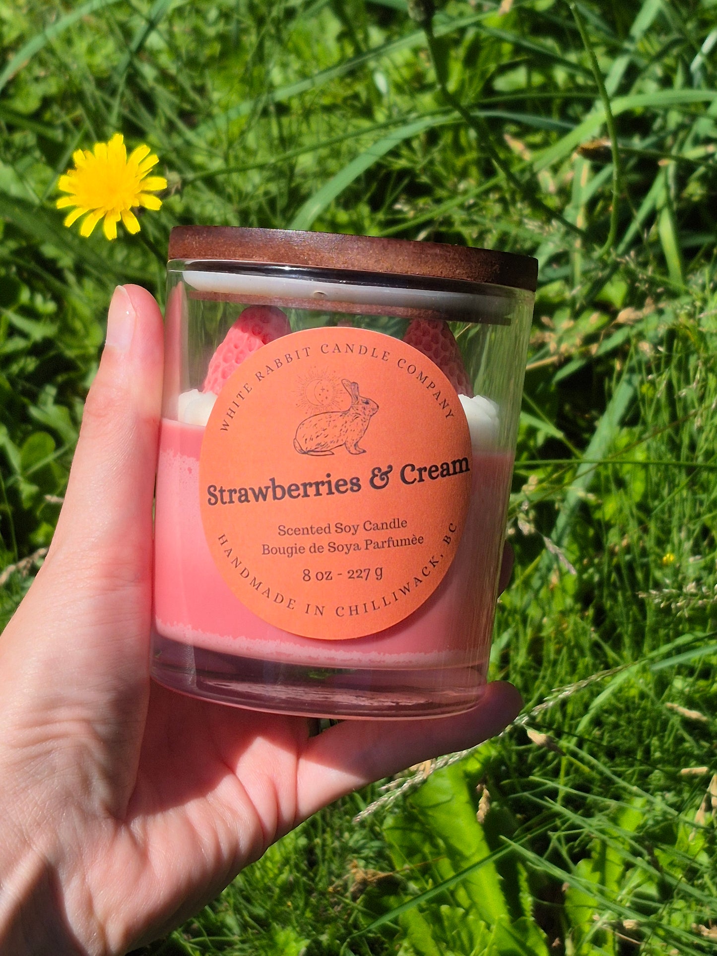 Strawberries and Cream Soy Wax Candle