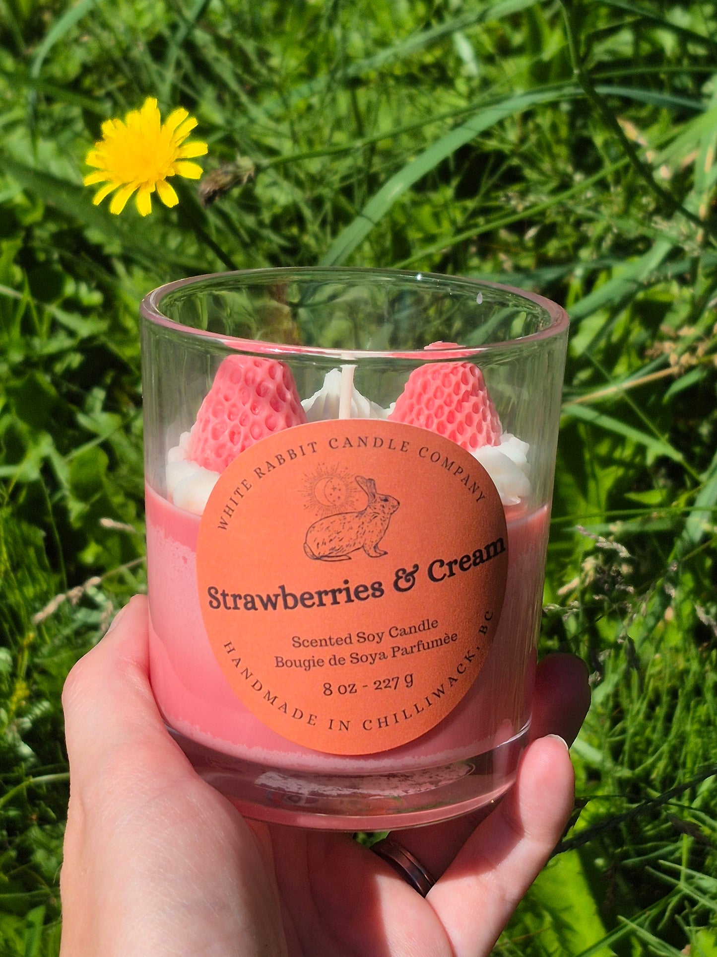 Strawberries and Cream Soy Wax Candle