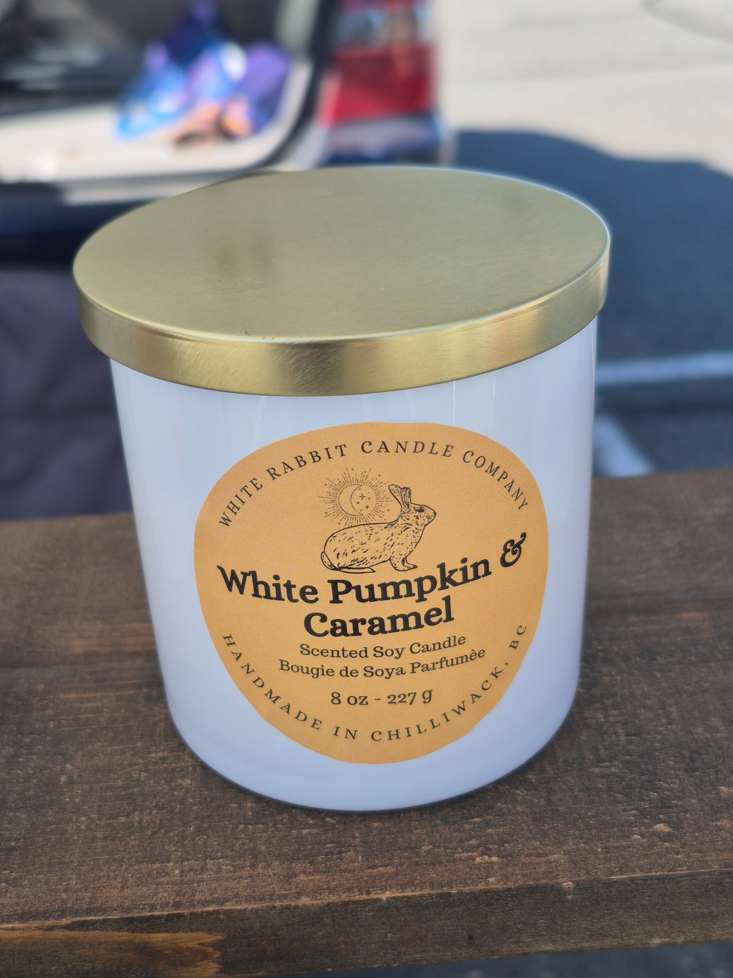 White Pumpkin & Caramel All Natural Soy Wax Candle