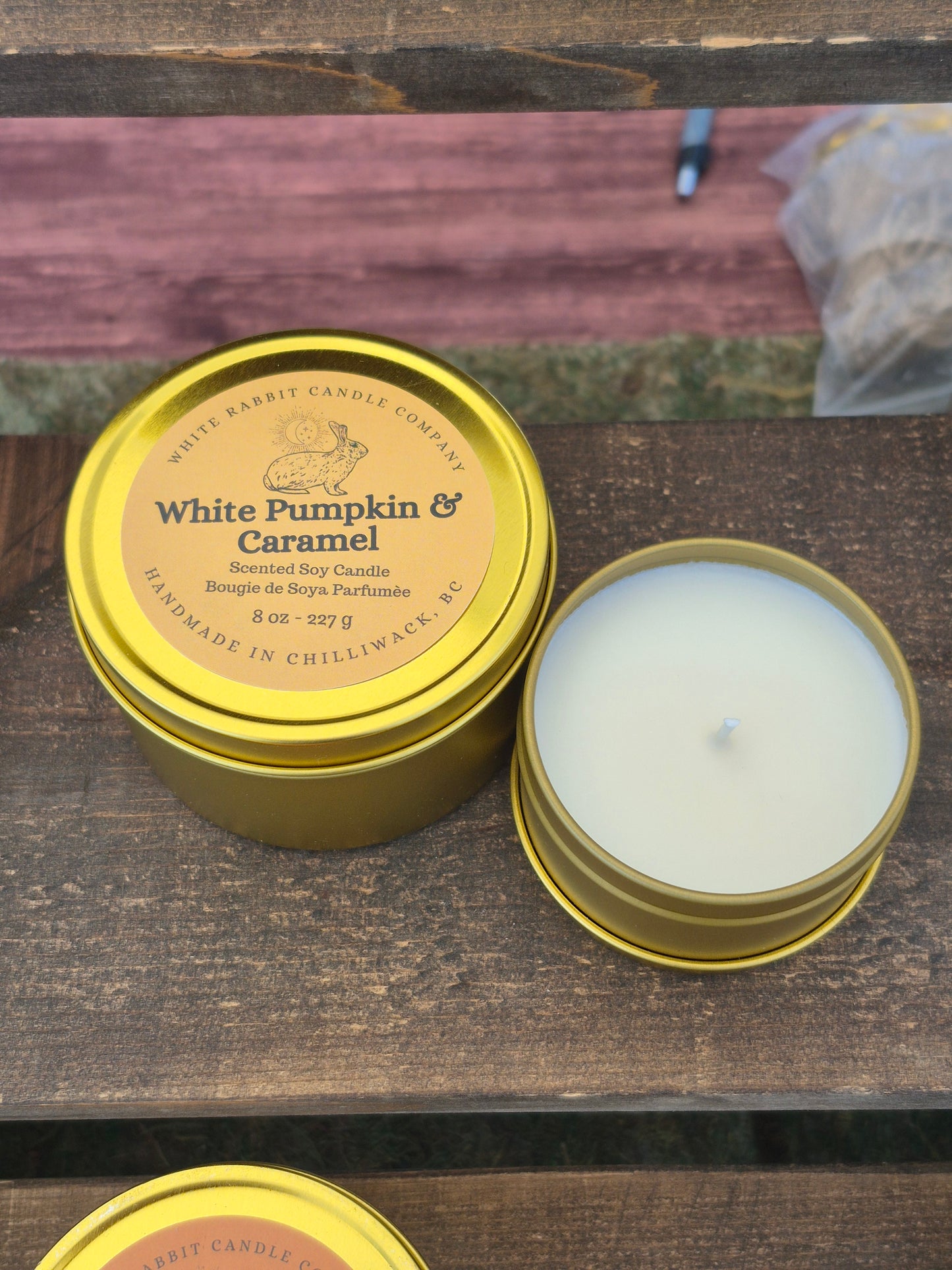 White Pumpkin & Caramel All Natural Soy Wax Candle