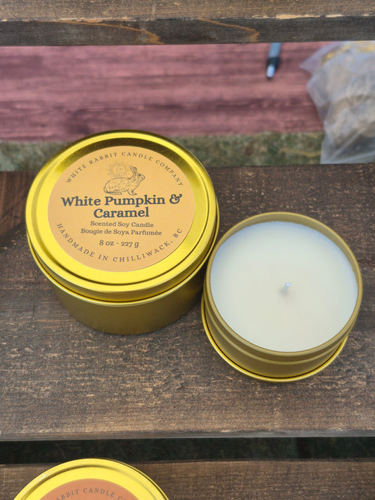White Pumpkin & Caramel All Natural Soy Wax Candle